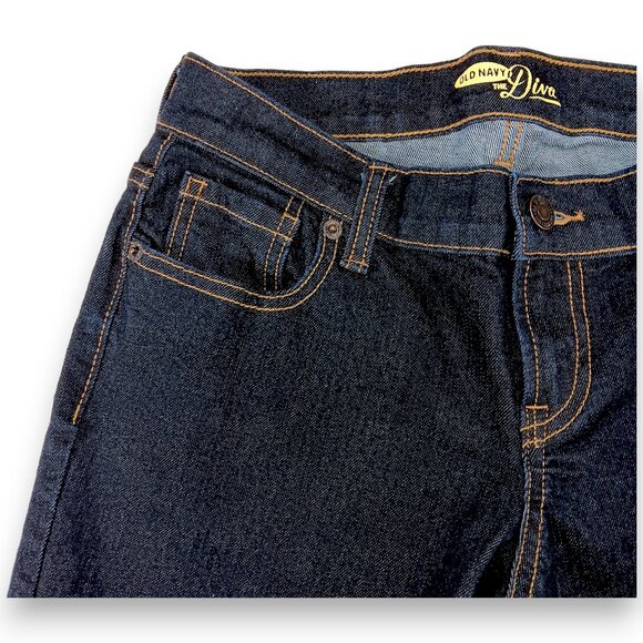 OLD NAVY-Diva-Women's Jeans- Dark Blue-SIZE 2-Low Rise-Soft-Flexible Stretch - Picture 6 of 11